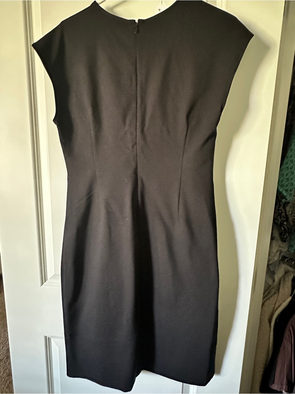 Banana Republic Black Cap-Sleeve Sheath Dress